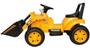 Imagem de Mini Trator Elétrico Carro Carrinho Com Escavadeira Infantil Amarelo