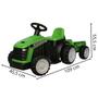 Imagem de Mini Trator Elétrico Infantil 6V Bivolt com Carreta 3 Eixos