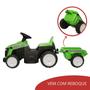 Imagem de Mini Trator Elétrico Infantil 6V Bivolt com Carreta 3 Eixos