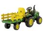 Imagem de Mini Trator Elétrico John Deere A Bateria 12v Rádio Infantil