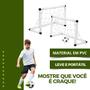 Imagem de Mini Trave Gol 2 Em 1Futebol Infantil c/ Bola e Bomba - DM Sportes