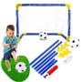 Imagem de Mini Trave Golzinho Gol Brinquedo Para Jogar Futebol Infantil Plástico Rede E Bola