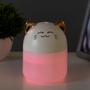 Imagem de Mini Umidificador de Ar Ambiente Aromatizador Portátil USB Luzes Led Vaso Madeira Vulcão Animais Bichinhos Fofos Gato Coelho Panda