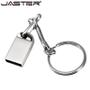 Imagem de Mini Unidade Flash Usb De Metal Prateado 64gb 32gb 16gb Memory Stick Com Chaveiro Jaster Pendrive