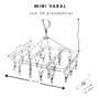 Imagem de Mini Varal De Inox 20 Prendedores Modelo Retangular 100% Inox