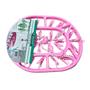 Imagem de Mini Varal Oval Plástico Pendurar Roupa Íntima Meias 24 Prendedores Cor Rosa Ke Home