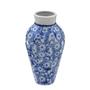 Imagem de Mini vaso decorativo azul e branco bojudo mod8