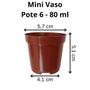 Imagem de Mini vasos pote 6 marrom 100 unidades para mini suculentas cactos lembrancinha fazer mudas de suculentas plantas geral