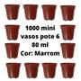 Imagem de Mini Vasos pote 6 marrom 1000 unidades vasos atacado para mini suculentas cactos lembrancinha artesanato fazer mudas de suculentas plantas geral