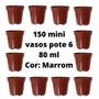 Imagem de Mini Vasos pote 6 marrom 150 unidades vasos para mini suculentas cactos lembrancinha artesanato fazer mudas de suculentas plantas geral