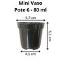 Imagem de Mini Vasos pote 6 preto 500 unidades para mini suculentas cactos lembrancinha artesanato fazer mudas de suculentas plantas geral