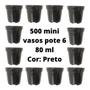 Imagem de Mini Vasos pote 6 preto 500 unidades para mini suculentas cactos lembrancinha artesanato fazer mudas de suculentas plantas geral
