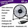 Imagem de Mini Ventilador de Mesa com Entrada USB Pequeno Silencioso Mesa Notebook Carros - Alfacell