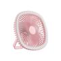 Imagem de Mini Ventilador De Mesa Luz Ring Light Usb Portátil Potente Silencioso Cor:Rosa