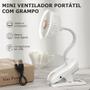 Imagem de Mini Ventilador de Mesa Portátil com presilha para Pc Notebook