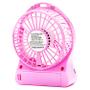 Imagem de Mini Ventilador Portátil Mesa Usb Com 3 Velocidades Potente Rosa