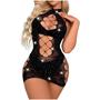 Imagem de Mini vestido body lingerie sexy arrastão com strass sensual