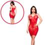 Imagem de Mini Vestido com Decote Sensual e Detalhes em Strass Yaffa Vermelho