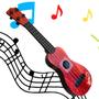 Imagem de Mini Violão Brinquedo Infantil Cordas De Nylon Ukulele Top Musical Palheta Crianças