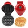 Imagem de Mini Waffle Maker 350W - Máquina de Assar Bolos 110-220V