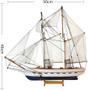 Imagem de Miniatura Barco Navio Caravela Madeira Enfeite Decorativo 50cm