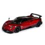 Imagem de MIniatura Carrinho Pagani Huayra 2016 Kinsmart 1:38 Metal e Fricção Vermelho.