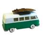 Imagem de Miniatura Carro Volkswagen Kombi T1 Com Prancha 1/64 Verde Majorette