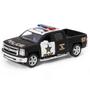 Imagem de Miniatura Chevrolet Silverado 2014 Kinsmart 1/46 Metal e Fricção Police Militar Preto