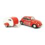 Imagem de Miniatura Coca Cola Volkswagen Beetle Fusca Com Trailer 1/43