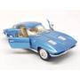 Imagem de Miniatura Corvette Sting Ray 1963 Kinsmart 1/36 Metal e Fricção Azul.