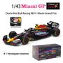 Imagem de Miniatura de Carro de Fórmula 1 Red Bull Racing RB19 - GP de Miami 2023 - Bburago 1:43