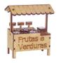 Imagem de Miniatura em Mdf Barraca de Frutas e Verduras Woodplan 10,5 X 11 X 5 Cm  M1056