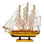 Imagem de Miniatura Enfeite Decoração Barco Navio Veleiro Madeira 30cm