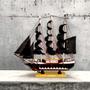 Imagem de Miniatura Enfeite Decoração Barco Navio Veleiro Madeira 32cm