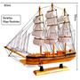 Imagem de Miniatura Enfeite Decoração Barco Navio Veleiro Madeira 40cm