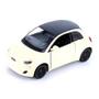 Imagem de Miniatura Fiat 500e Kinsmart 1:28 Metal e Fricção Creme