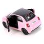 Imagem de Miniatura Fiat 500e Kinsmart 1:28 Metal e Fricção Rosa