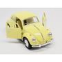 Imagem de Miniatura Fusca 1967 Kinsmart 1:32 Metal e Fricção Amarelo Claro