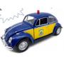 Imagem de Miniatura Fusca Polícia Rodoviária Die Cast 1:32 Metal e Fricção Azul