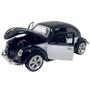 Imagem de Miniatura Fusca Rodão Metal Die Cast Fricção 1/32 Preto/Branco