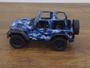 Imagem de Miniatura Jeep Wrangler 2018 Conversível 1/34 Kinsmart Metal e Fricção Azul Camuflado