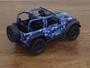Imagem de Miniatura Jeep Wrangler 2018 Conversível 1/34 Kinsmart Metal e Fricção Azul Camuflado