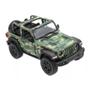 Imagem de Miniatura Jeep Wrangler 2018 Conversível 1/34 Kinsmart Metal e Fricção Verde Camuflado