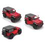 Imagem de Miniatura Jeep Wrangler 2018 Kinsmart 1/34 Metal e Fricção Vermelho teto Preto