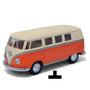 Imagem de Miniatura Kombi 1962 Kinsmart 1/32 Metal e Fricção Bege/Laranja