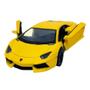 Imagem de Miniatura Lambor Aventador LP700-4 METAL e FRICÇÃO Kinsmart 1:38 Amarelo Fosco