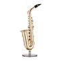 Imagem de Miniatura Saxofone Alto Dourado Em Metal Mini Sax Decoração