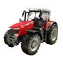 Imagem de Miniatura Trator Massey Ferguson 8740S With Tipping Trailer Vermelho Bburago 31662