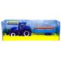 Imagem de Miniatura Trator New Holland T7.315 Com Carreta Com Madeira 1/32 Bburago 44068