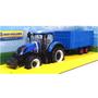 Imagem de Miniatura Trator New Holland T7315 Com Carreta 1/32 Bburago 44067